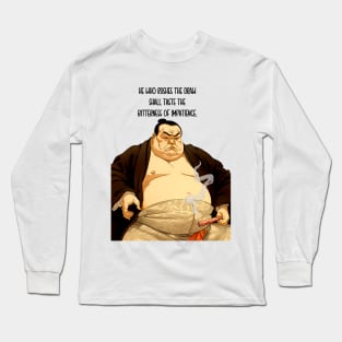 Puff Sumo: "He Who Rushes the Draw Shall Taste the Bitterness of Impatience" - Puff Sumo on a light (Knocked Out) background Long Sleeve T-Shirt